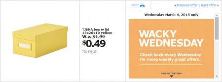 IKEA - Vancouver Wacky Wednesday Deal of the Day (Mar 4) A